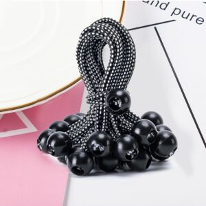 10-Pack 6" Heavy Duty Bungee Balls - Elastic Tie Downs for Tarps, Canopies & Camping Gear (Blackwhite)