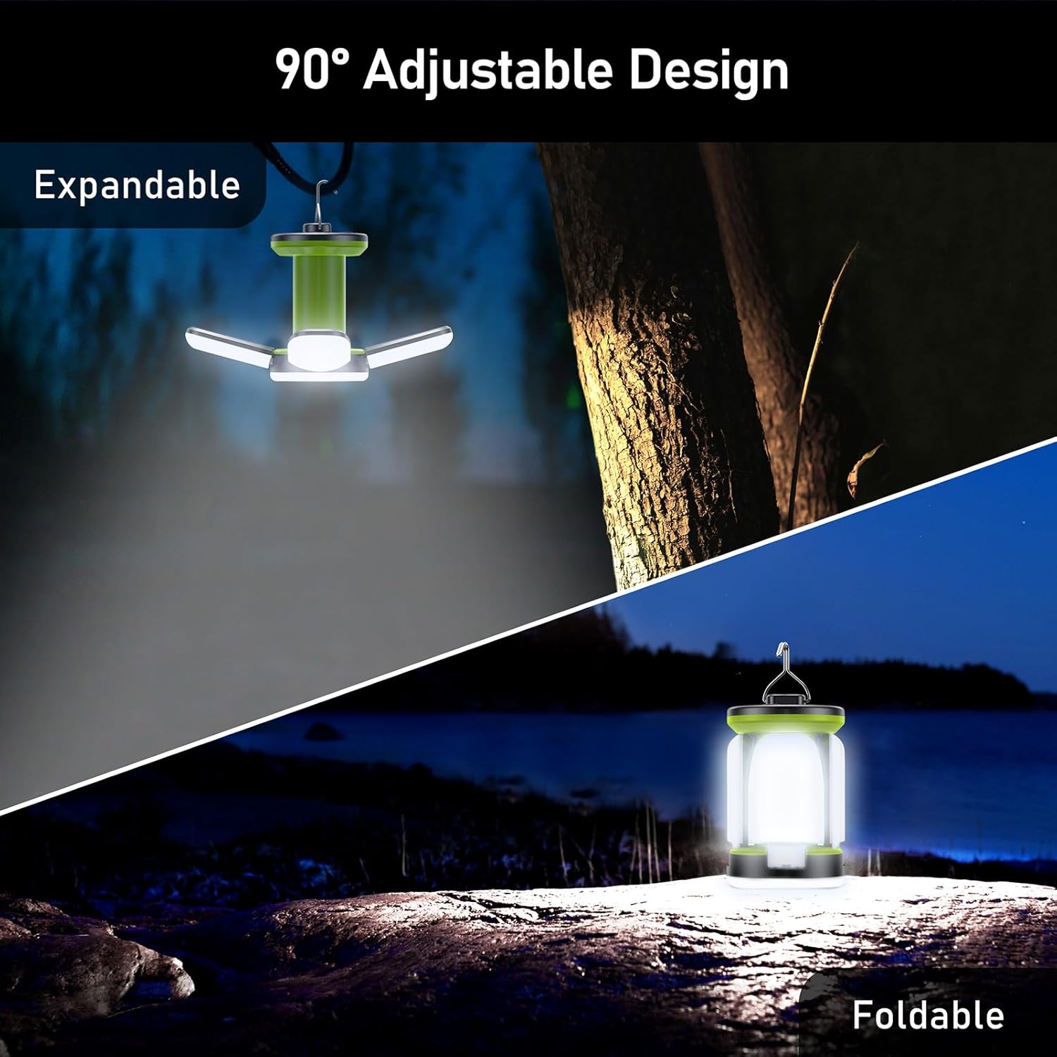 Blukar Rechargeable Camping Lantern – 60 LED, 7 Modes, 10+ Hrs Battery - Image 3