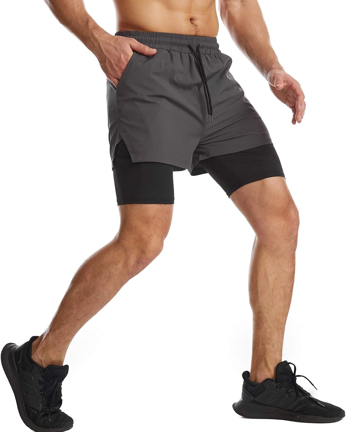 Men's 2-in-1 Running Shorts: Phone Pocket, Quick Dry, Lightweight - Image 3