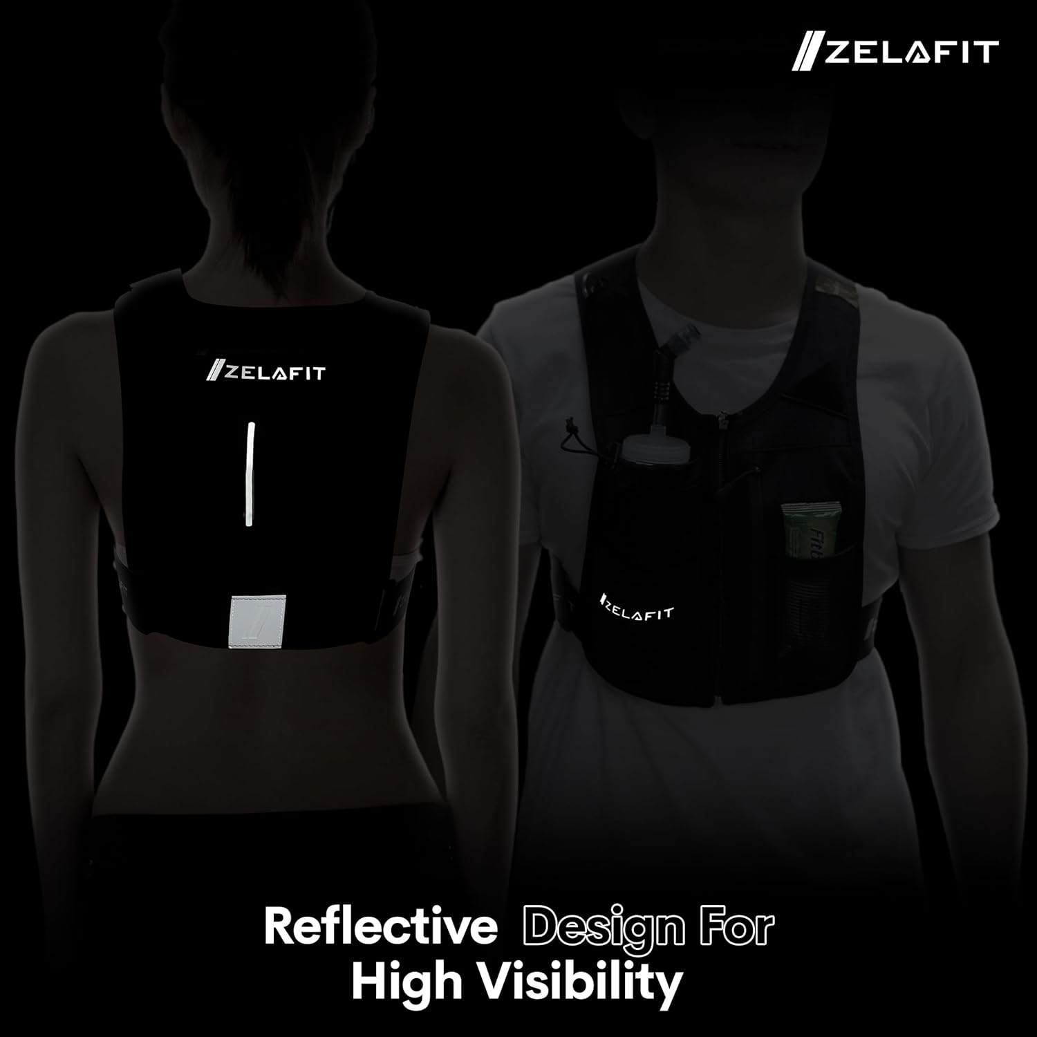 ZelaFit® Hydration Running Vest: Hands-Free Water & 8 Pockets - Image 6