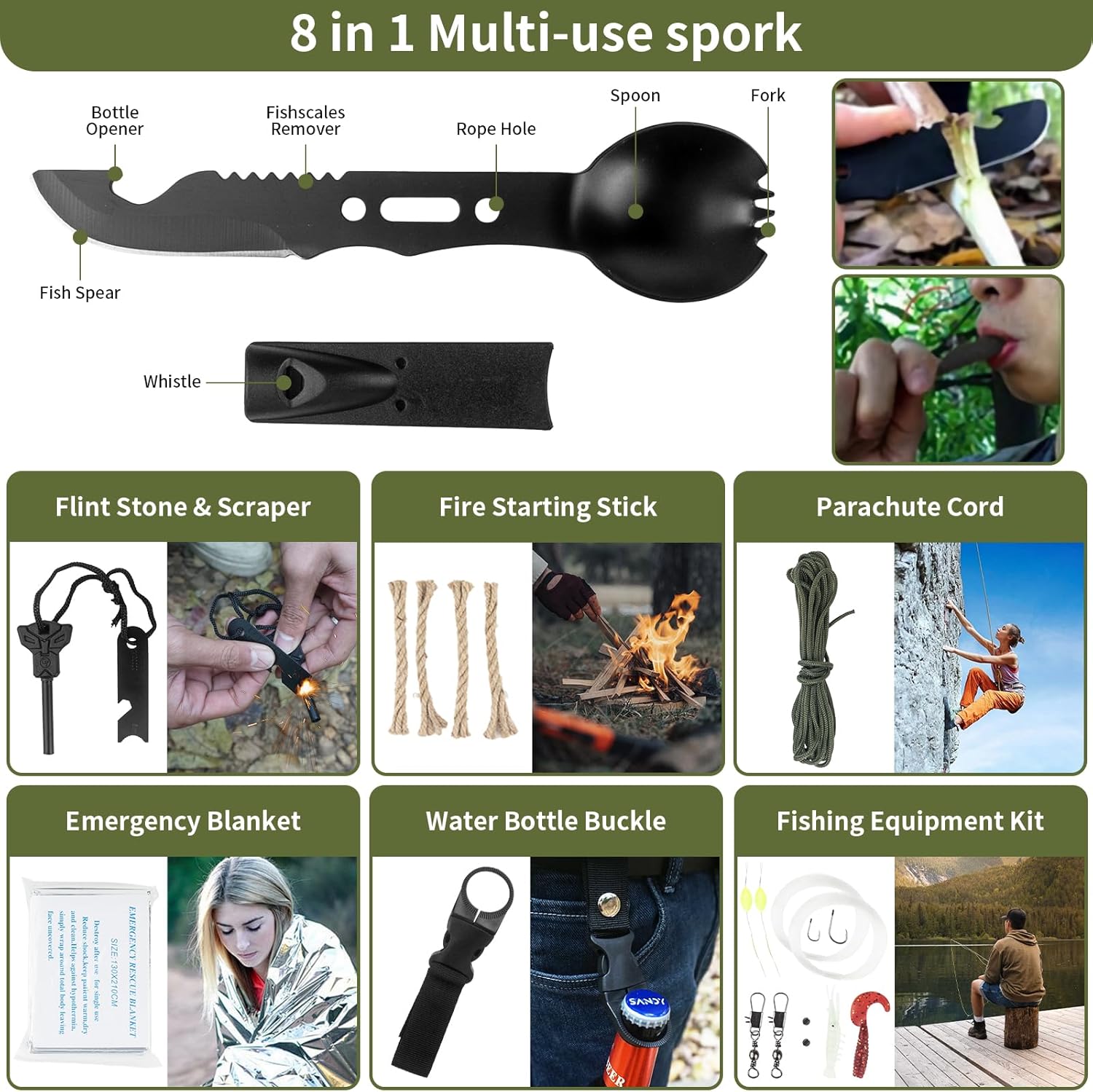 137Pc Survival Kit: First Aid, Camping Gear for Outdoor Adventures - Image 3