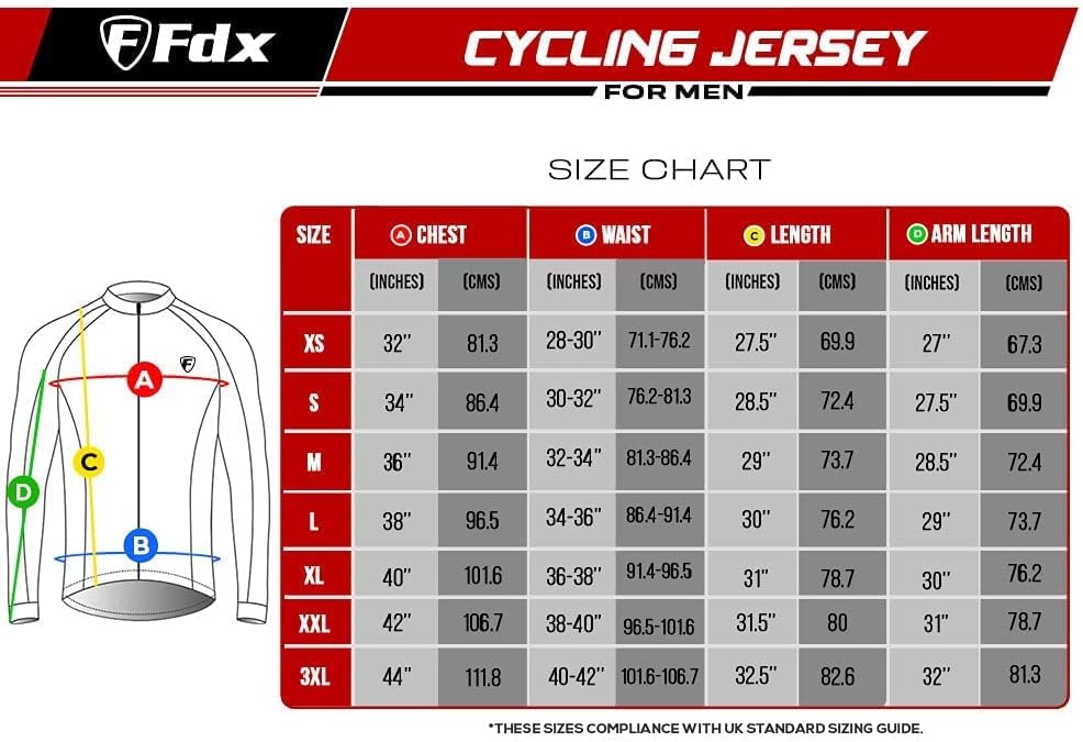 FDX Men's Thermal Cycling Jersey: Warm, Windproof, Water-Resistant - Image 4