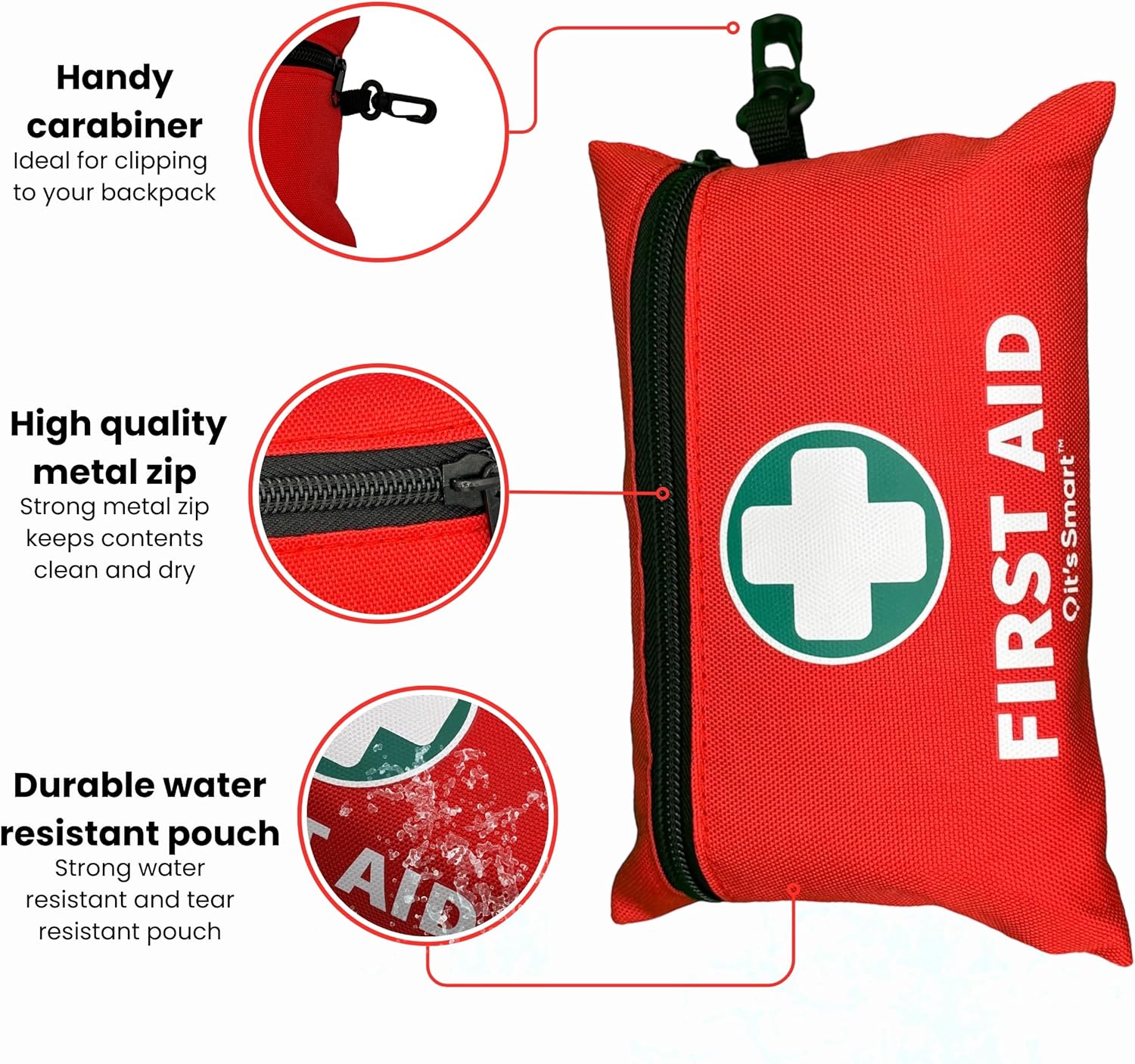 Smart 110pc First Aid Kit: Travel, Hike, Home, Car Ready - Image 4