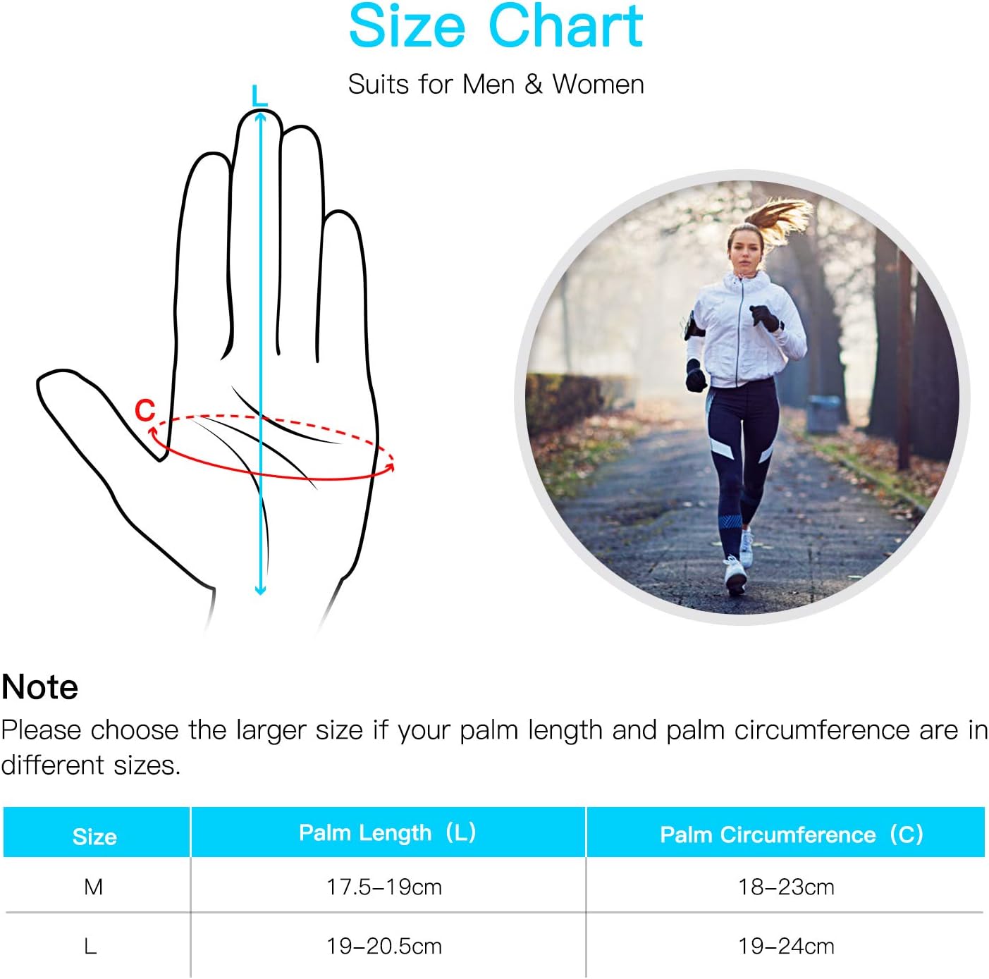 Unigear Touchscreen Running Gloves: Warm, Anti-slip, Lightweight - Image 4