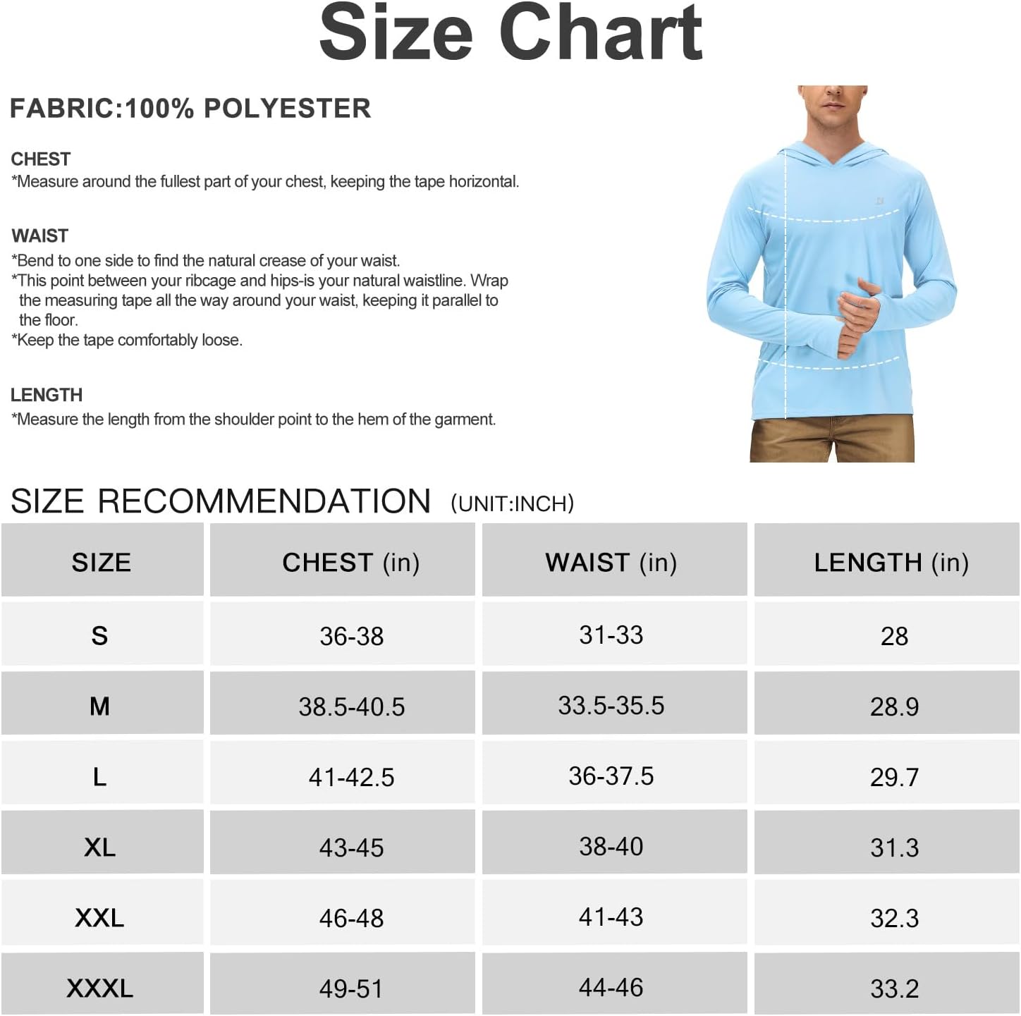 Men's UPF 50+ Long Sleeve Hoodie: Sun Protection for Outdoor Adventures - Image 4