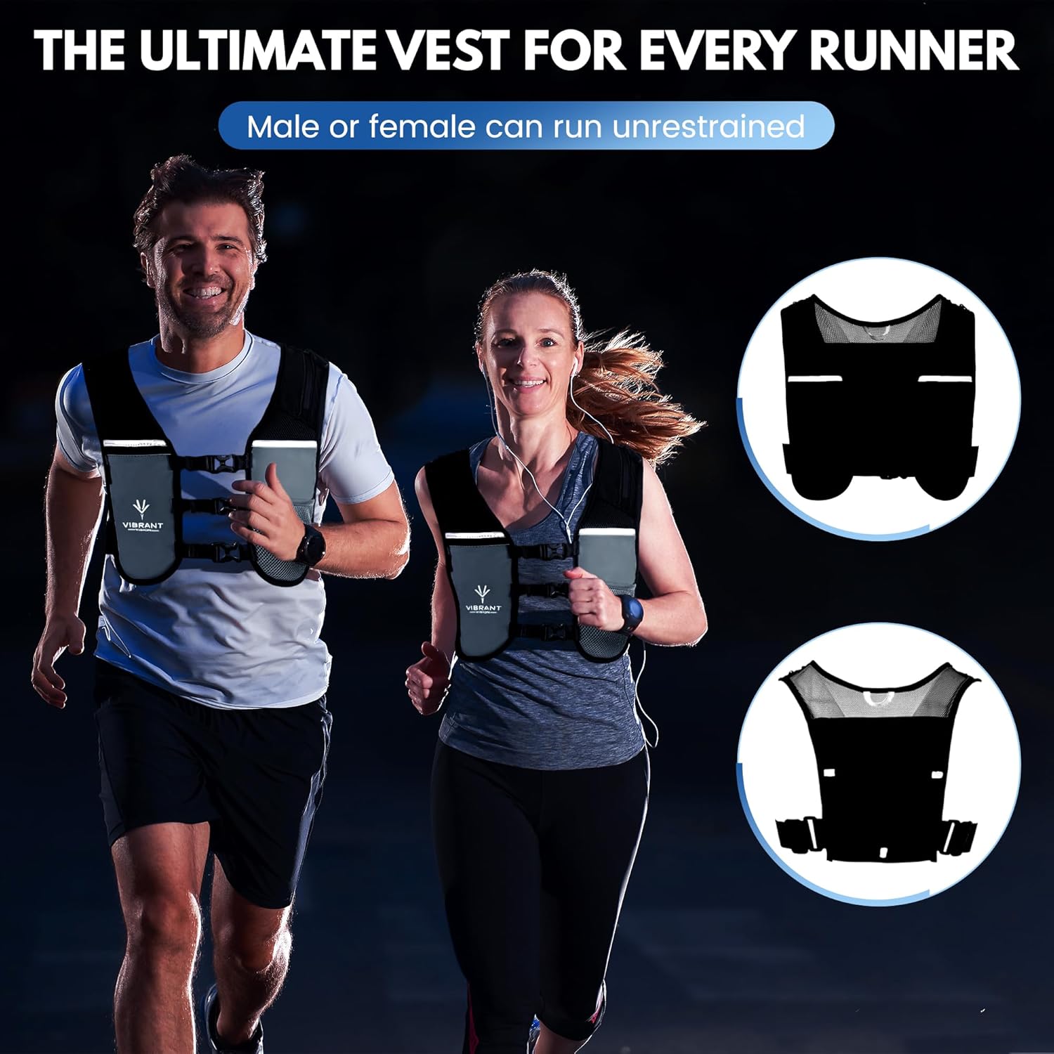 Lightweight Running Hydration Vest: Phone Holder, Reflective - Image 4