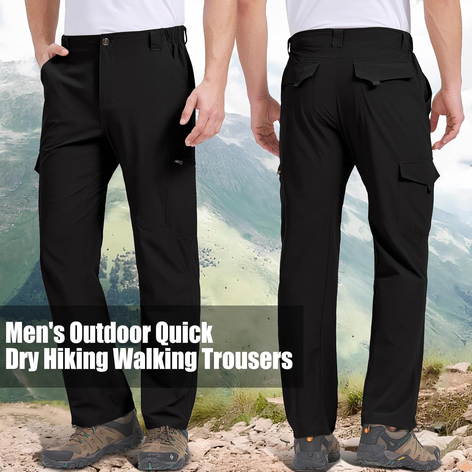 Men's Quick Dry Hiking Pants: Lightweight, Breathable Cargo Trousers - Image 6