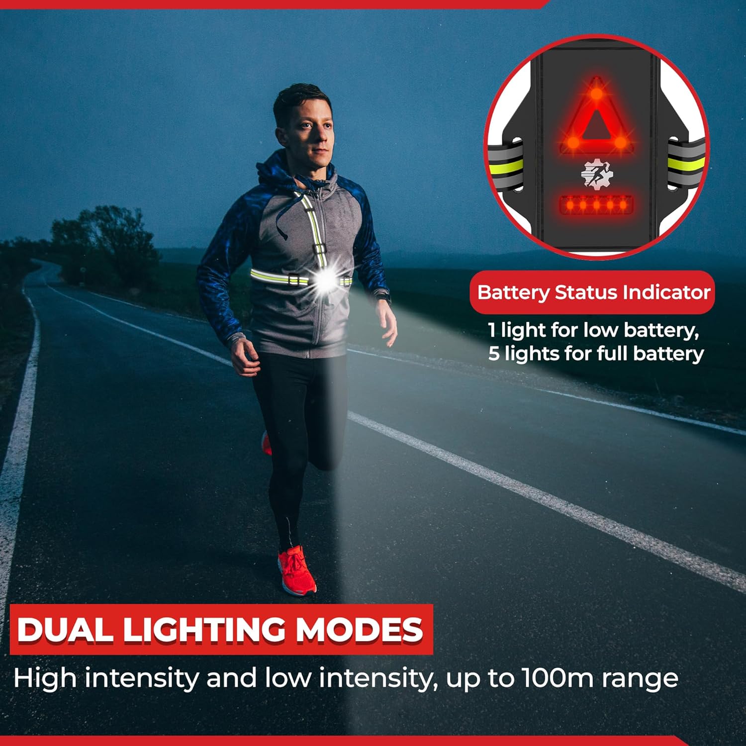 LUMEFIT 500LM LED Chest Light: Hands-Free, 360° Reflective, USB Rechargeable - Image 4