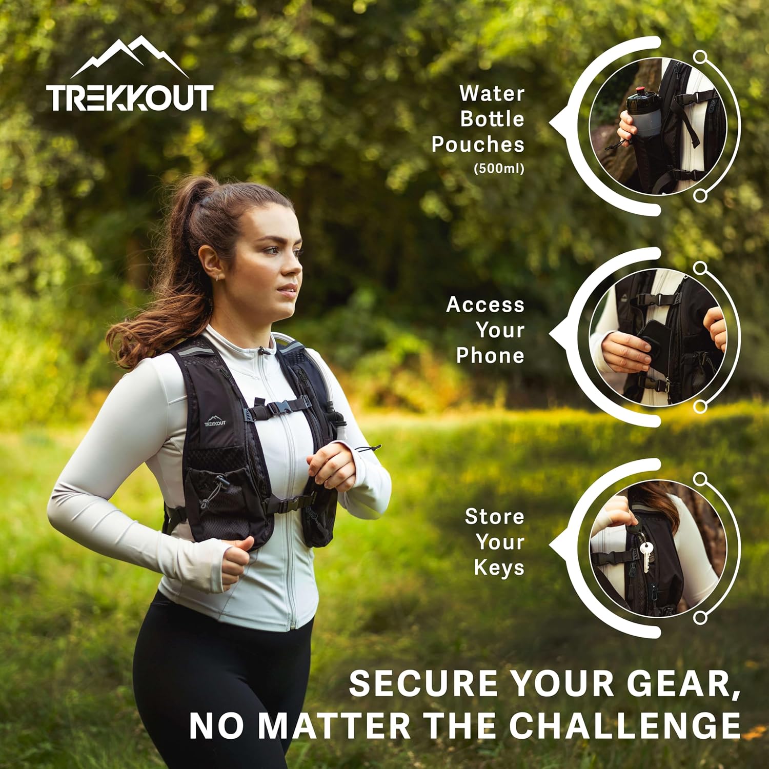 TREKKOUT 5L Hydration Vest: Ultra-Light for Running & Outdoors - Image 3