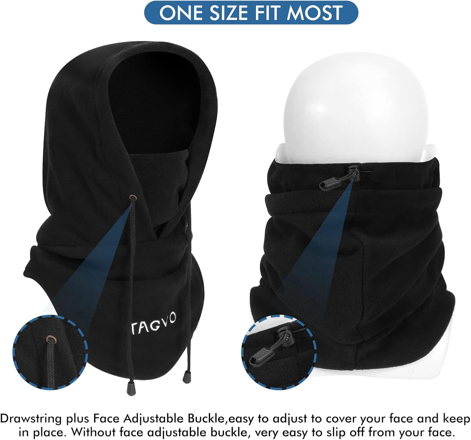 TAGVO Warm Fleece Balaclava: Ski, Hike, Ride Face Mask - Image 5