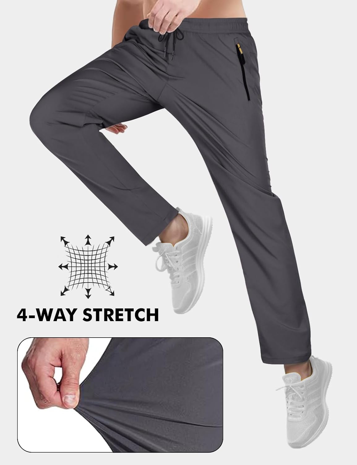 Men's Lightweight Quick-Dry Hiking Pants: 3 Pockets - Image 3