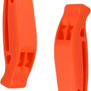 2-Pack High-Decibel Survival Whistles with Reflective Lanyard – Essential Safety Gear for Hiking and Emergencies