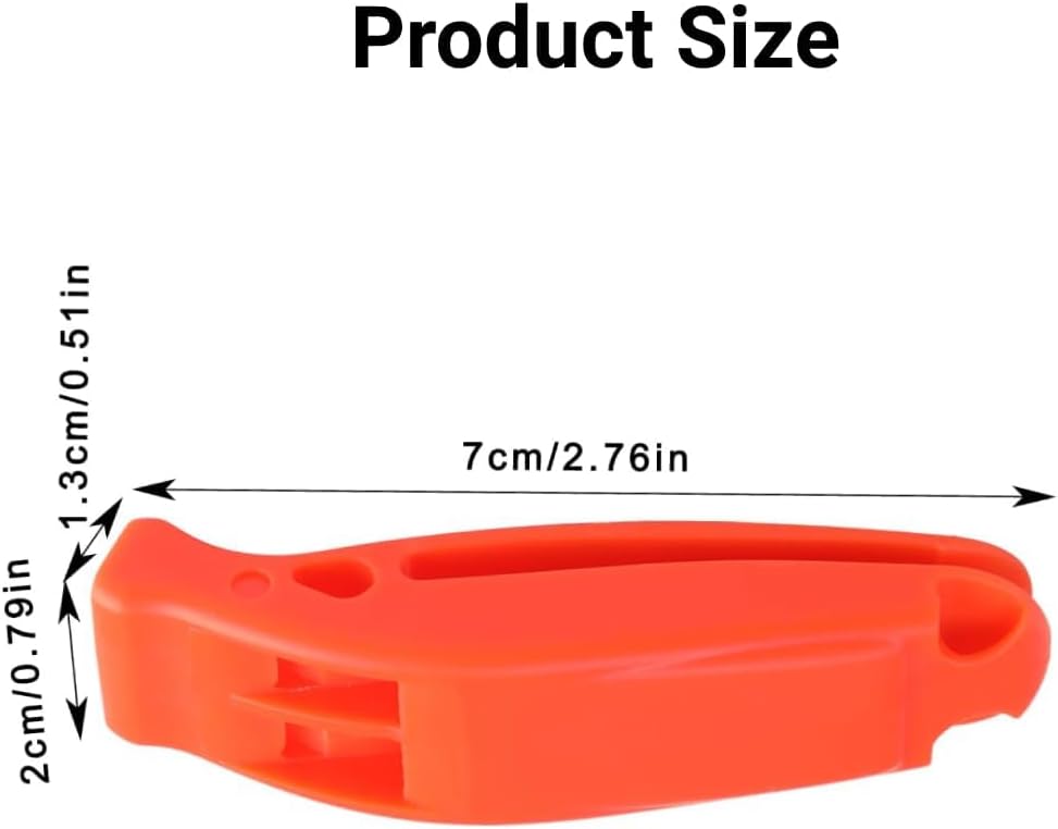 2-Pack Loud Survival Whistles & Reflective Lanyards - Hiking Safety - Image 2