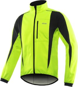 ARSUXEO Men's Waterproof Thermal Cycling Jacket - Windproof, Breathable