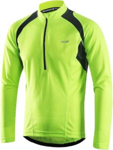 ARSUXEO Men's Long Sleeve Mountain Bike Jersey - Breathable, Half Zip