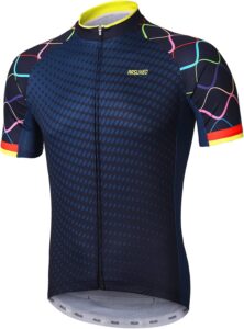 ARSUXEO Breathable Men's Cycling Jersey - Quick Dry, Lightweight Comfort