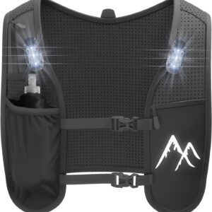 ArcticFit LED Running Vest - Adjustable Unisex Reflective Vest with Phone Holder and Storage - Lightweight and Durable Running Backpack Alternative - Hydration Vest