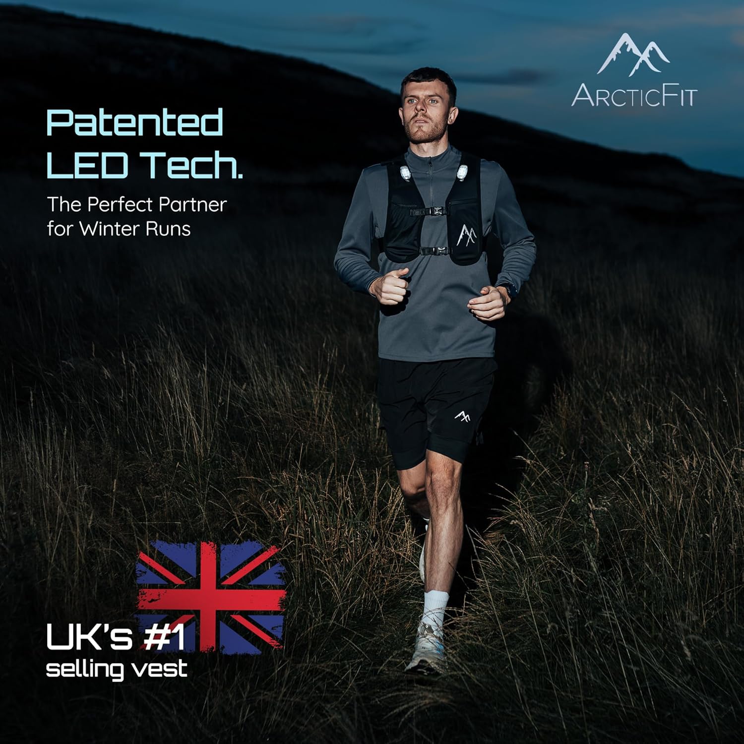 ArcticFit LED Running Vest: Visible, Organized, Hands-Free Running - Image 2