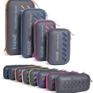 BAGAIL Microfibre Travel Towel, Perfect Camping Towel, Swimming Towel and Beach Towel, Quick Dry - Super Absorbent - Ultra Compact, Great for Sports, Gym, Yoga and Backpacking