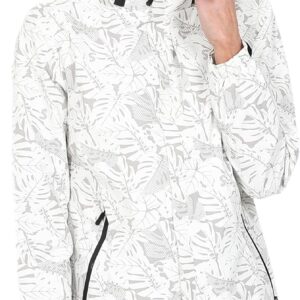 Blu Apparel Womens Waterproof Jackets Lightweight Ladies Rain Jacket for Women Outdoor Hiking Printed Breathable