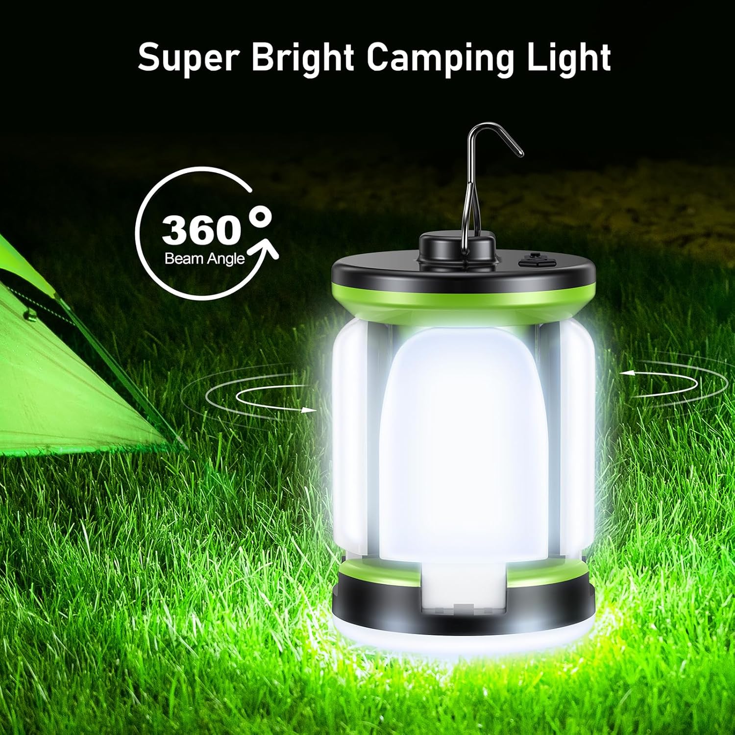 Blukar Rechargeable Camping Lantern – 60 LED, 7 Modes, 10+ Hrs Battery - Image 2