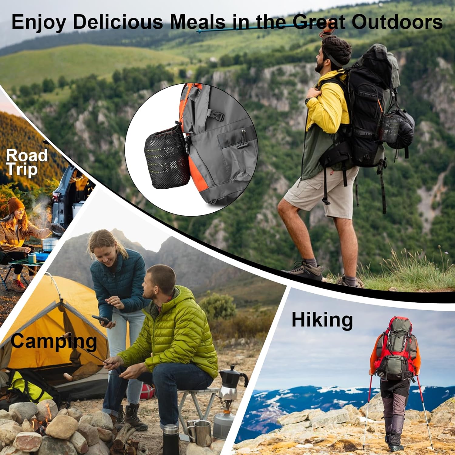 Portable Camping Cookware Set: Non-Stick Pots & Utensils for 1-2 - Image 2