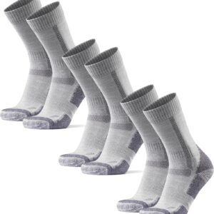 DANISH ENDURANCE Hiking Socks, Breathable Merino Wool Walking Socks, Anti Blister Cushioning for Comfort, for Men & Women, Unisex, 3-Pack