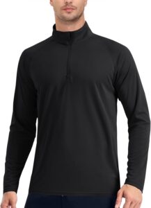 EKLENTSON Men's UPF 50+ Sun Protection Long Sleeve 1/4 Zip Top