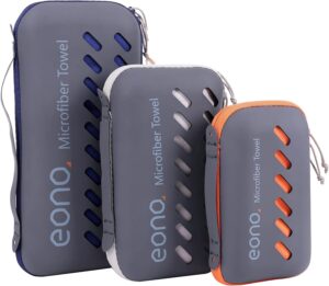 Eono Microfiber Towel: Fast Dry, Super Absorbent, Compact for Gym/Beach