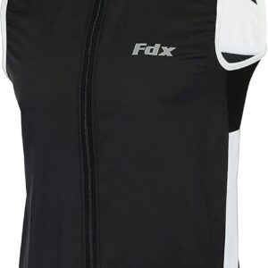 FDX Cycling Gilet Men’s - Lightweight, Breathable Sleeveless Reflective Biking Jacket - Windproof Vest for Running, MTB, Hiking, Gym, Riding - Water Resistant Bicycle Top Gear