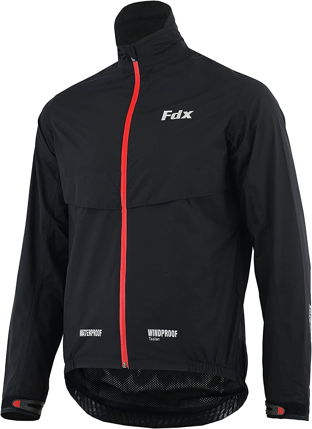 FDX Men's Waterproof Cycling Jacket – Running Reflective Rain Coat – Winter Windproof, Lightweight, and Breathable for Sports, Gym, Workouts, Walking, and Hiking