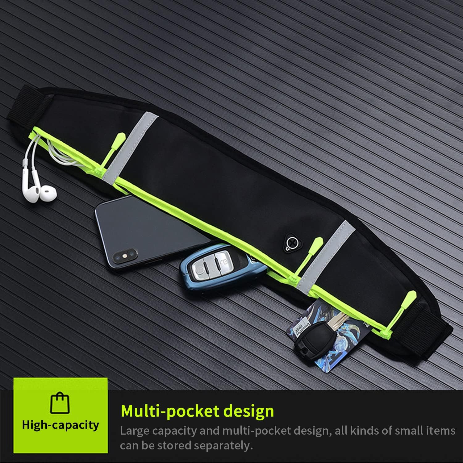 GORWRICH Waterproof Running Belt: Sweatproof, Large Capacity, Secure - Image 2