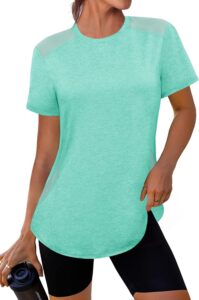 Women's UPF 50+ Sun Protect Yoga Running Sports Tee UK