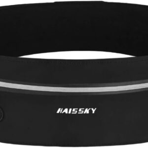HAISSKY Running Belt, Waist Pack Ultra Light Fitness Belt Water Resistant Running Waist Pack for iPhone 15 Pro Max/14/13 Pro/12/11 Plus Waist Bag for Women Men Fit Smartphone Up to 6.9 inch