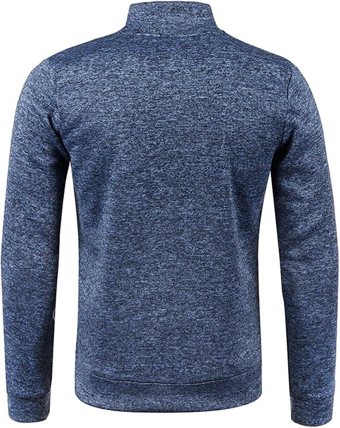 HAOLEI Men's Velvet Fleece Pullover | 1/4 Zip Warm Jumper - Image 2