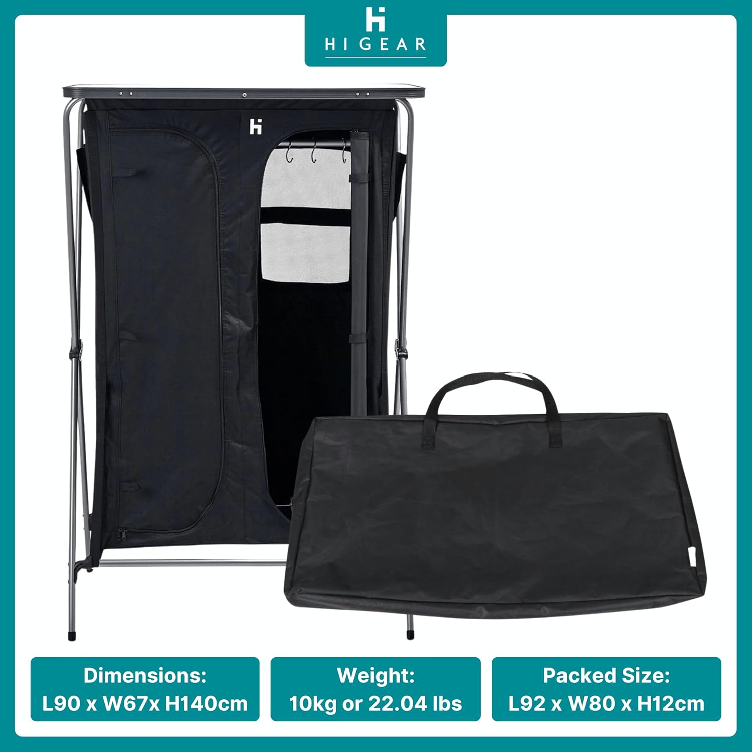 Elite 6 Camping Wardrobe: Foldable, Portable Storage + Carry Bag - Image 2