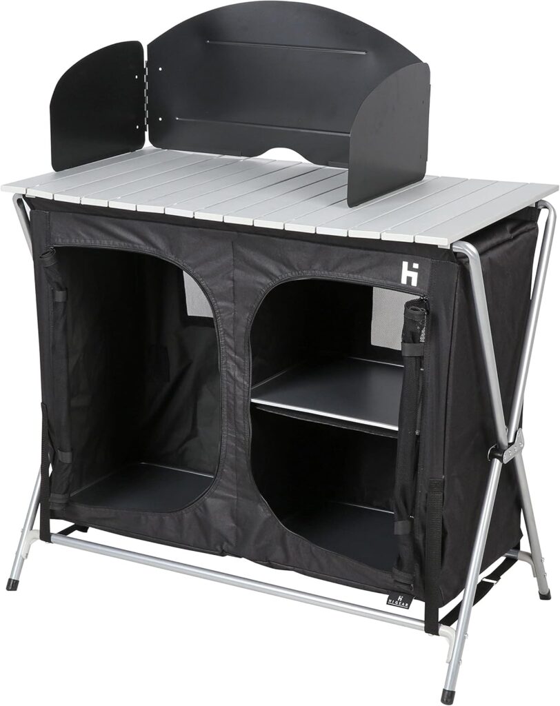 Hi-Gear Elite Camping Kitchen Unit with Stove, Storage, Furniture, Equipment