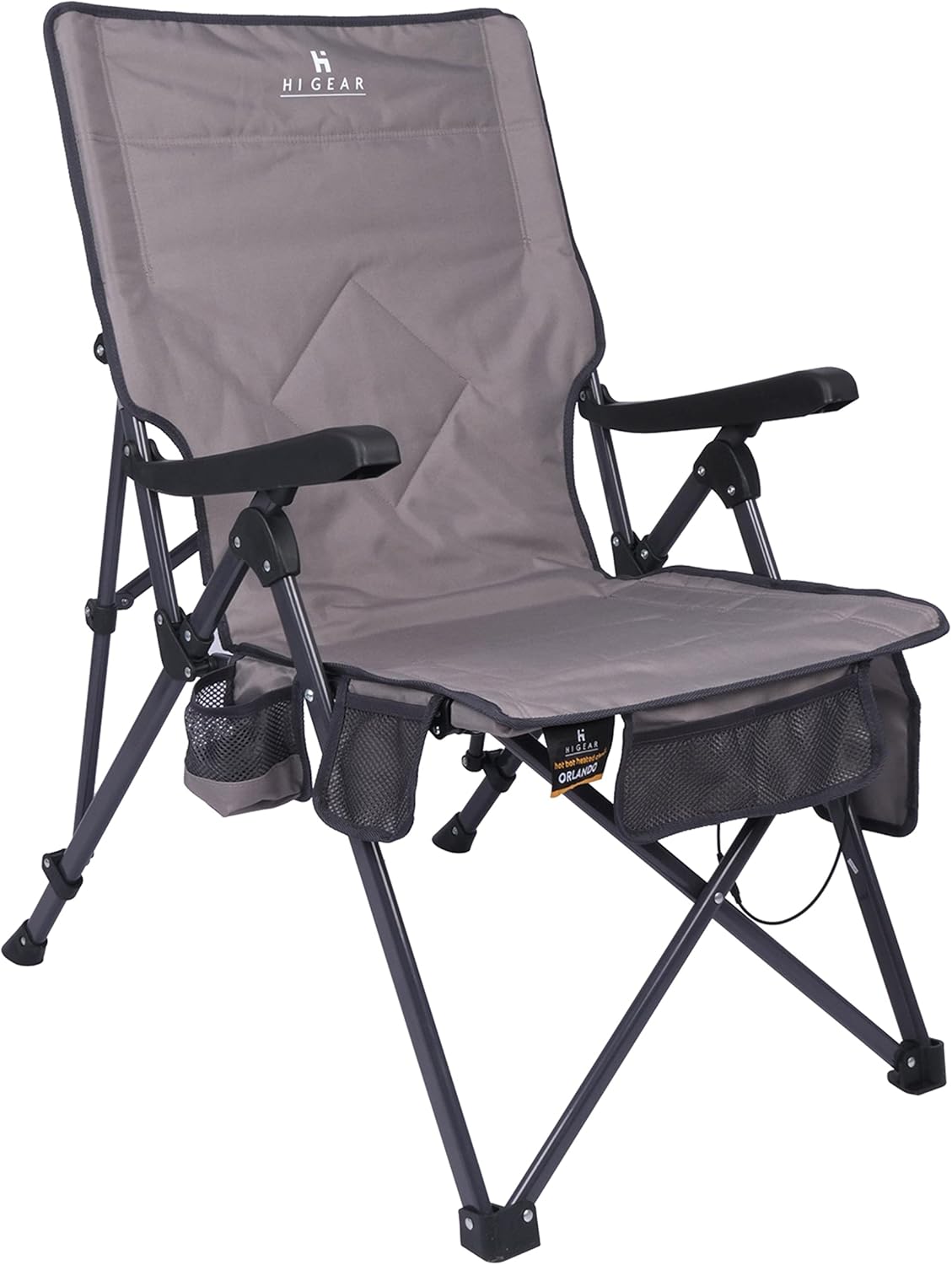 Hi-Gear Orlando Heated Portable Folding Recliner Chair, Heated Camping Chair, Ideal for Outdoor Events, Barbecues, Garden Parties, Bonfires and Festivals, Camping Furniture