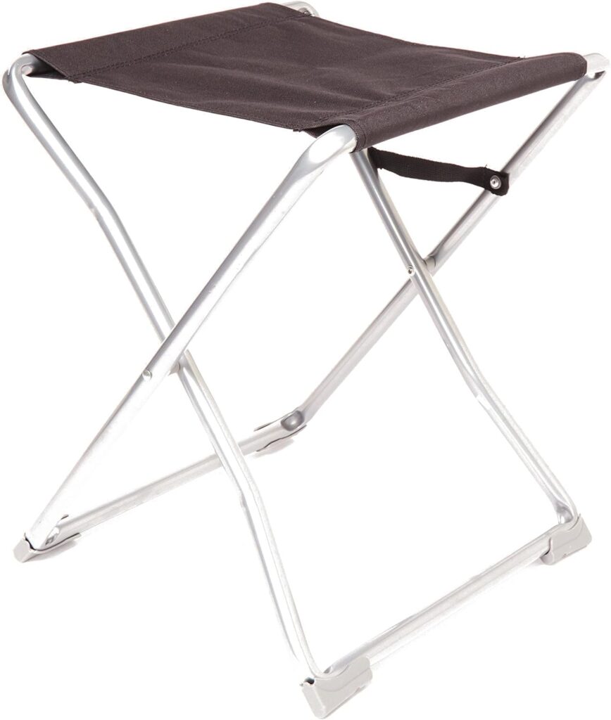 Hi-Gear Sloan Stool & Footstool for Adults & Kids, Folding, Lightweight, Portable, Compact & Durable Seat, Ideal for Camping, Fishing, Festivals, Picnics, Beach & Outdoor Events, Black