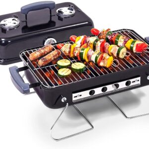 Hi-Gear Traveller Barbecue with Folding Legs, Portable BBQ, Ideal for Picnics, Festivals and Camping, Outdoor Cooking