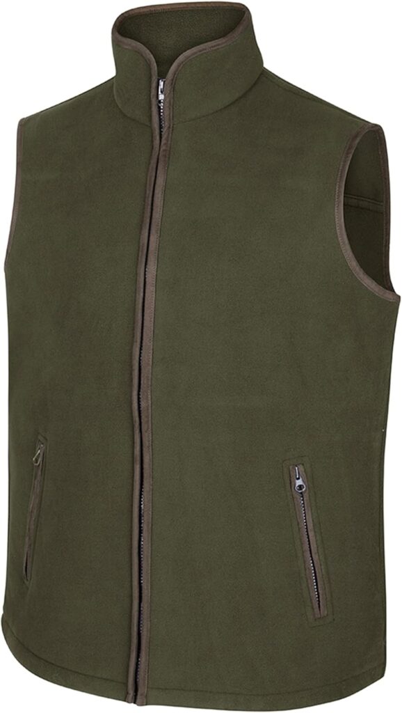 Hoggs of Fife Woodhall Fleece Gilet - Green 320gsm weight 100% polyester anti-pilling fleece, Full zip and two zipped pockets