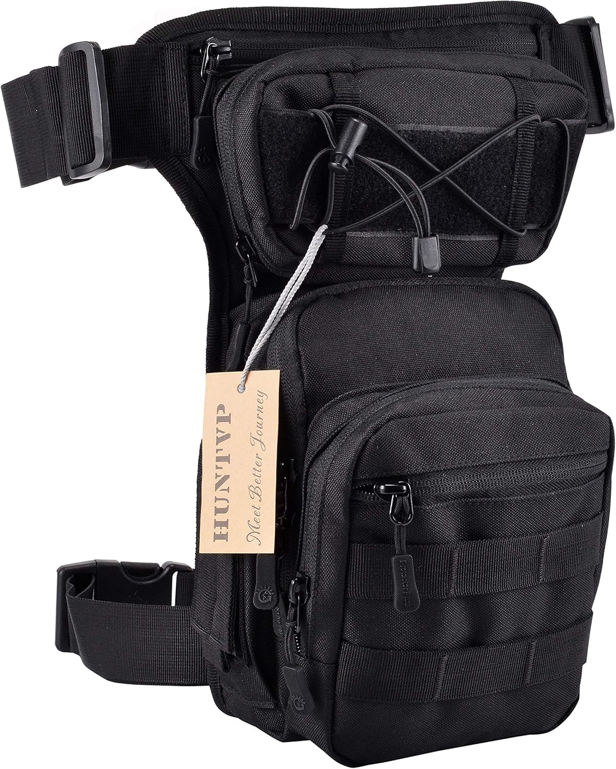 Huntvp Tactical Drop Leg Bag, Military Thigh Bag Motorcycle Waist Utility Belt Pack Metal Detector Finds Pack for Metal Detecting Accessories Cycling Motorbike Hiking Traveling Camping