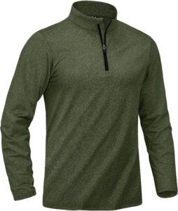 KEFITEVD Men's Fleece 1/4 Zip Pullover: Warm, Lightweight Athletic Top