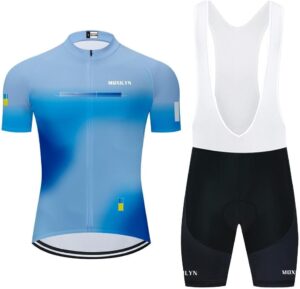 MOXILYN Men's Cycling Kit: Breathable Jersey & Bib Shorts with Gel Pad