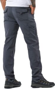 Men's Fleece Lined Hiking Pants - Quick Dry, Lightweight, Cargo