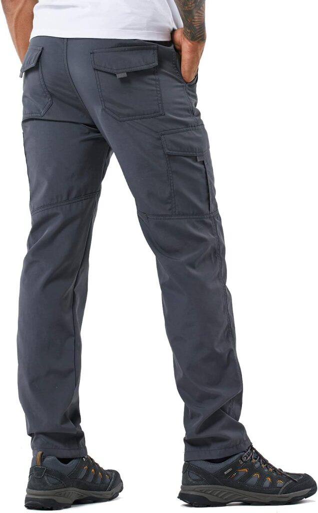 Men's Outdoor Hiking Trousers Quick Dry Lightweight and Thick Fleece Climbing Fishing Cargo Camping Ski Softshell Pants