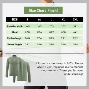 Men's Performance Quarter-Zip Athletic Pullover Lightweight Long Sleeve Activewear for Running and Training