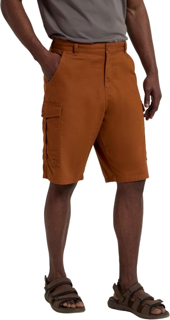 Mountain Warehouse Lakeside Mens Shorts - 100% Durable Twill Cotton Cargo Shorts, Durable Shorts, 6 Pockets - for Walking, Running, Hiking & Camping