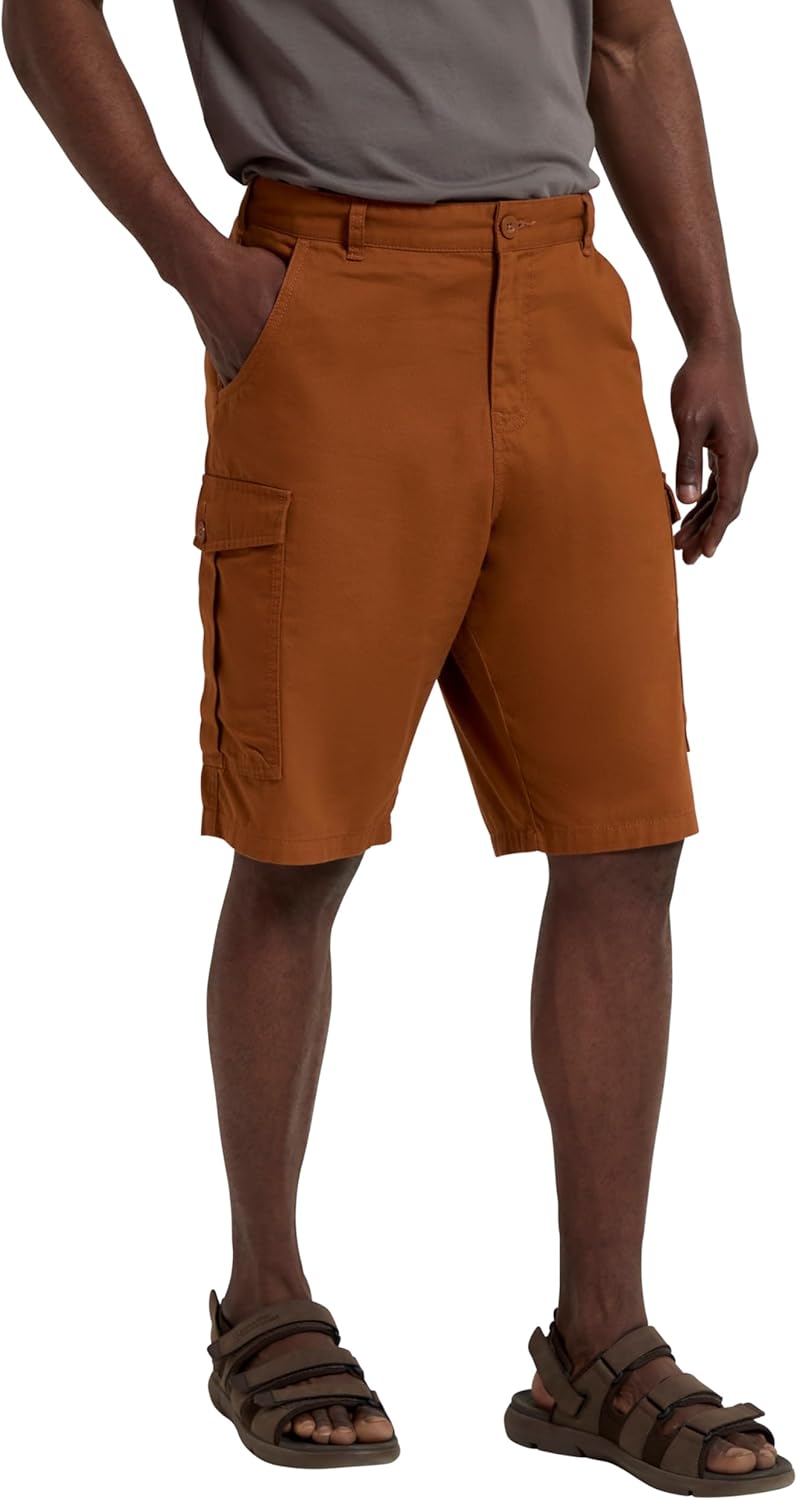 Mountain Warehouse Lakeside Mens Shorts - 100% Durable Twill Cotton Cargo Shorts, Durable Shorts, 6 Pockets - for Walking, Running, Hiking & Camping