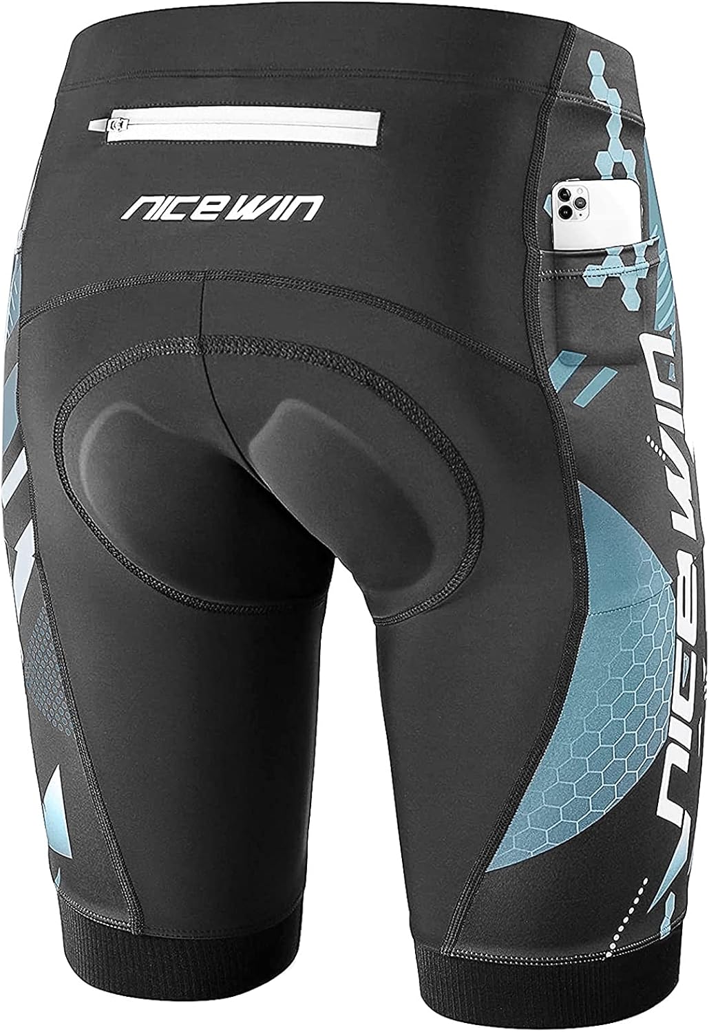 NICEWIN Men’s Cycling Shorts Motorcycle Bike Riding Tights 3D Padded Quick-Dry Half Pants